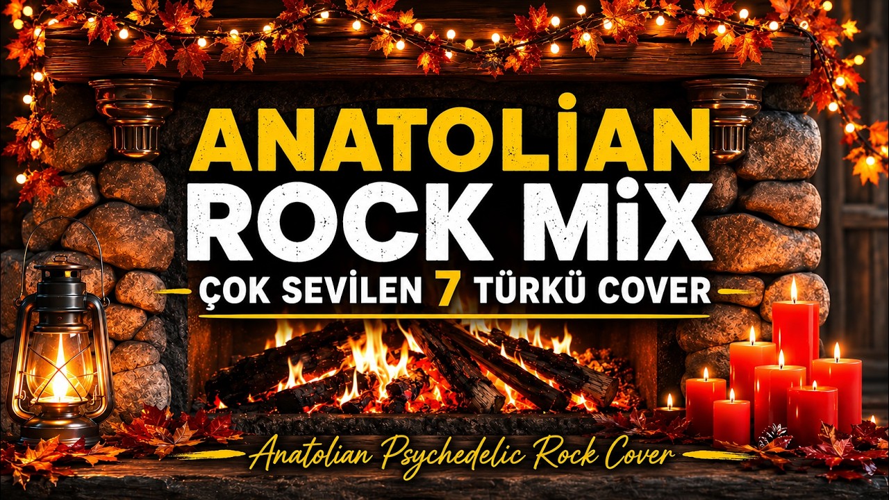 🔥Anatolian Psychedelic Cover | Çok Dinlenen Türküler AI Cover | Şömine Eşliğinde | Cozy Fireplace