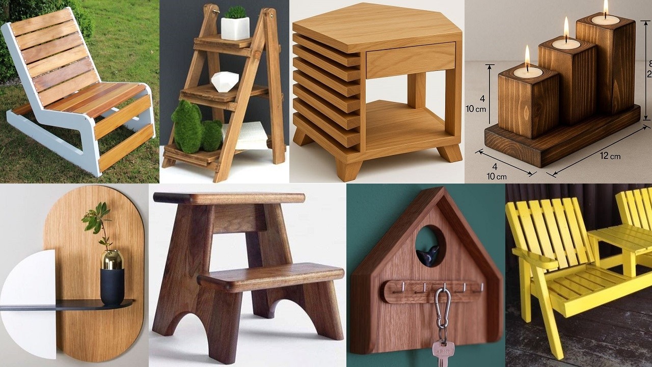 Modern outdoor and indoor wood furniture and wood d&eacute;cor pieces ideas