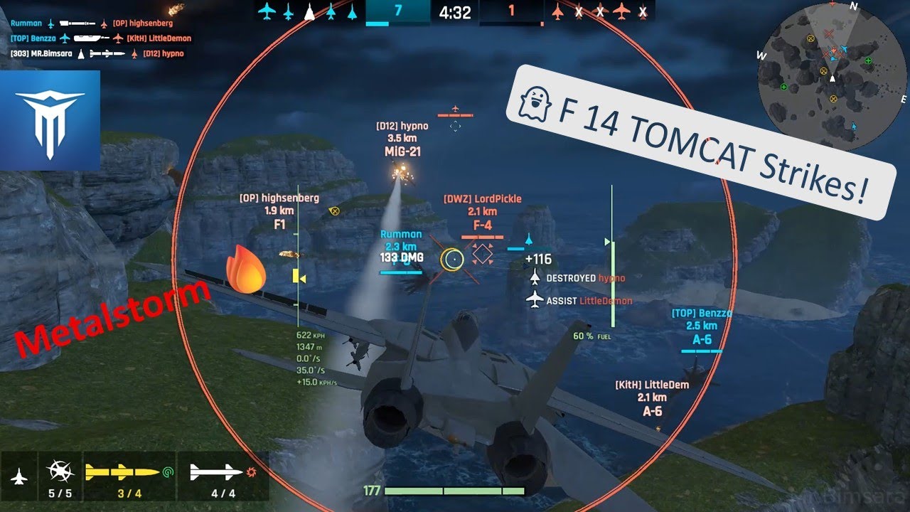 Epic F-14 Tomcat Dogfight! 💥 Metalstorm Air Battle  🥵🥵 #metalstorm #jetfighter #gaming