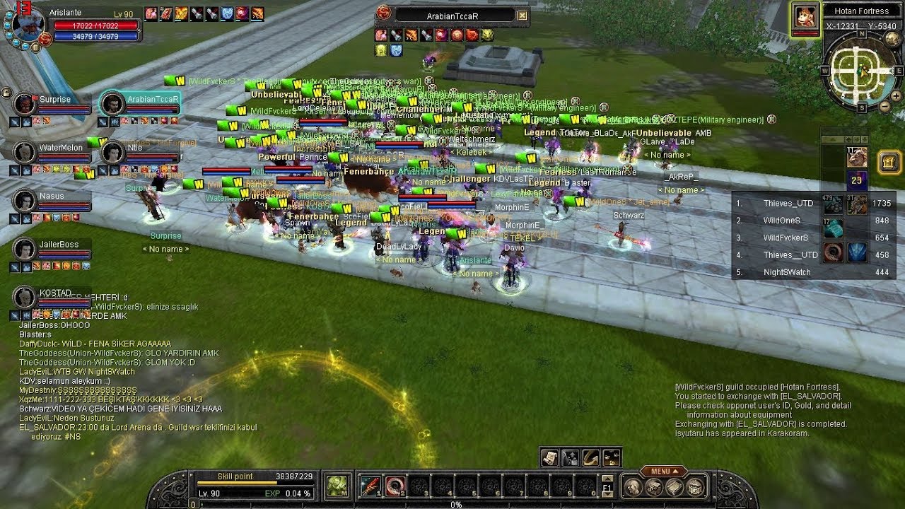 BackSRO WildOneS GuildWAR against NightSWatch 28.10.2018 silkroad online