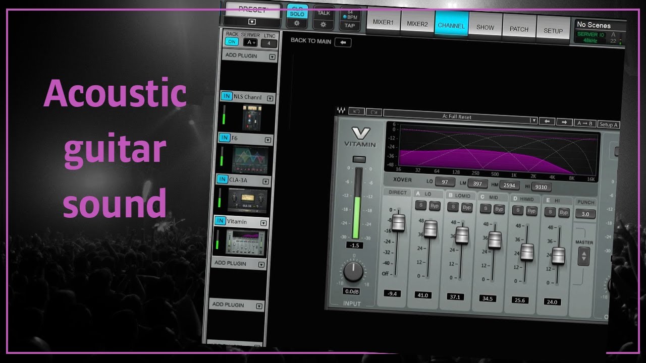 Mixing acoustic guitar LIVE