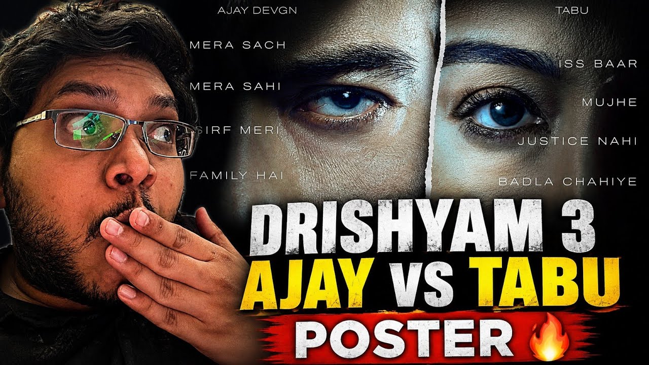 DRISHYAM 3 TABU POSTER REVIEW REACTION | DRISHYAM THE CONCLUSION OFFICIAL POSTER AJAY DEVGN TRAILER 