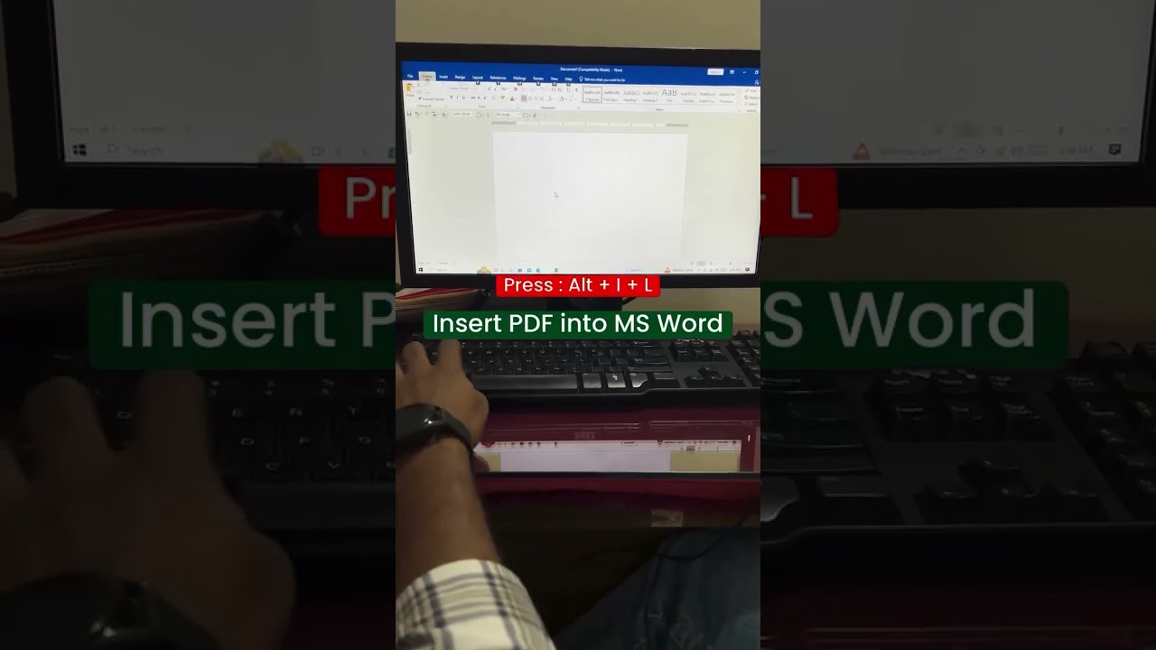 Insert PDF into MS Word ✅🔥#msword #pdf