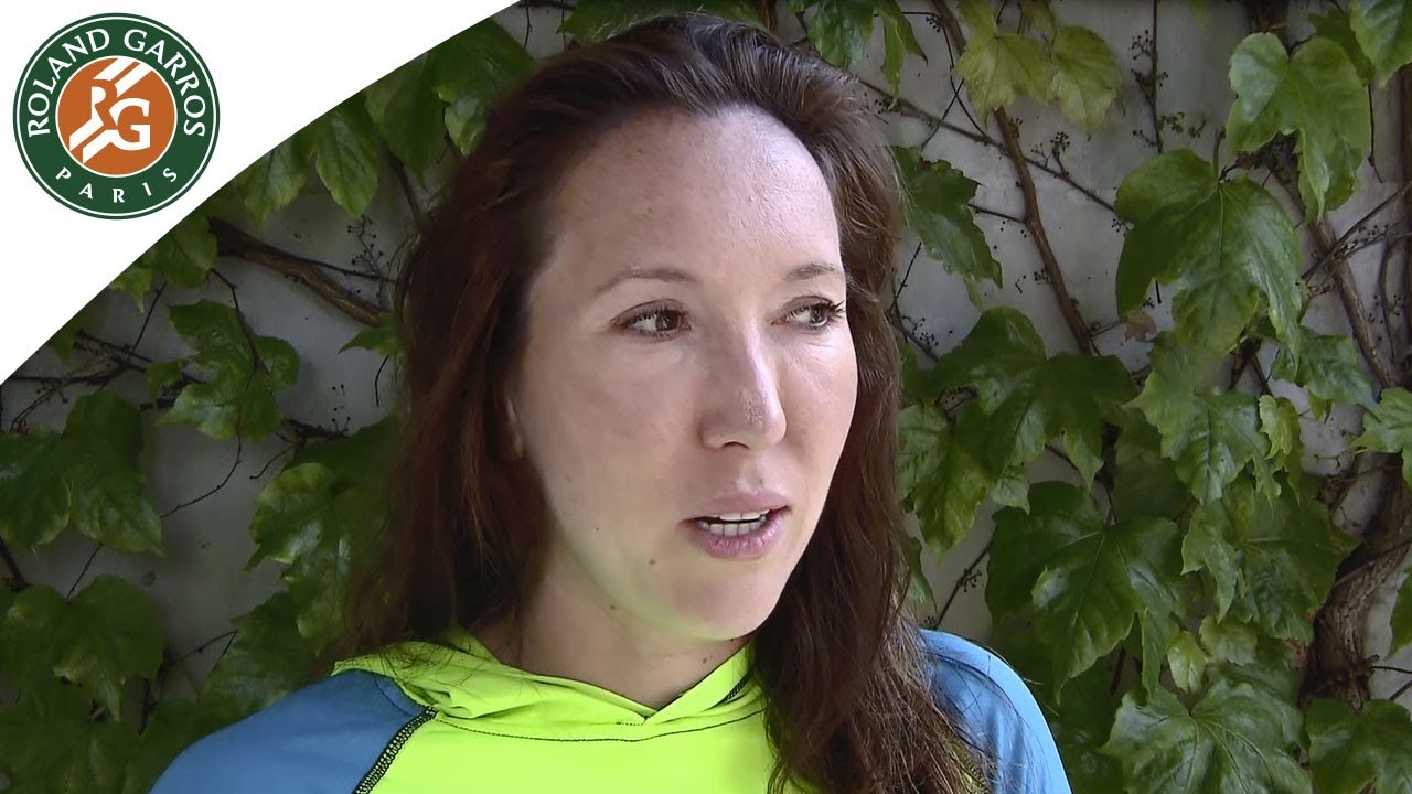 2014 French Open . J.Jankovic's reaction after her R3 win