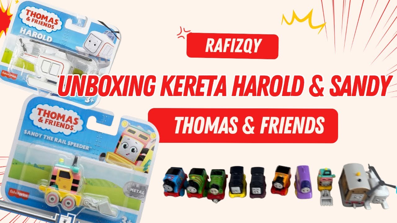 😱 Unboxing Kereta Harold & Sandy! Thomas & Friends Bikin Rafizqy Kaget 🚂✨