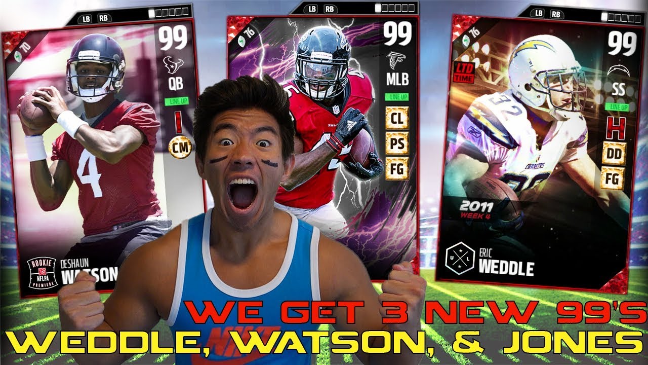 DESHAUN WATSON, ERIC WEDDLE, & DEION JONES ARE BEASTS! MADDEN 17 ULTIMATE TEAM
