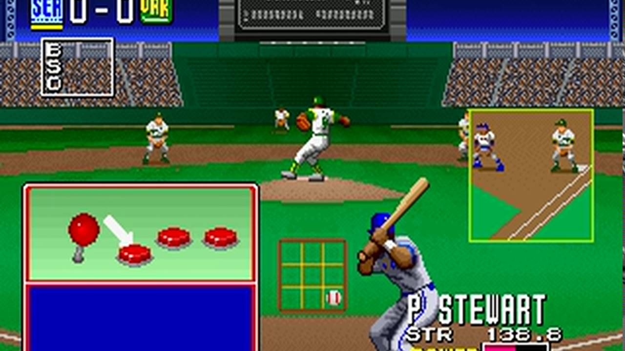 Clutch Hitter (Sega 1991)  Attract Mode 60fps