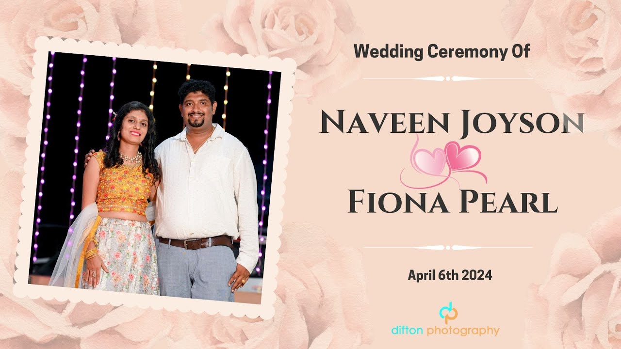 Wedding Ceremony Of Naveen Joyson & Fiona Pearl