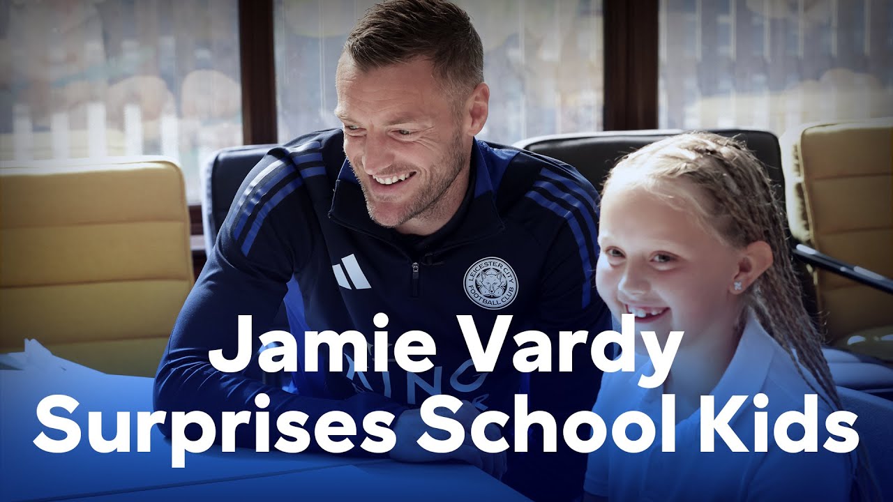 Vardy’s Surprise School Visit 💙 | Jamie Vardy Surprises Inspirational School Kids