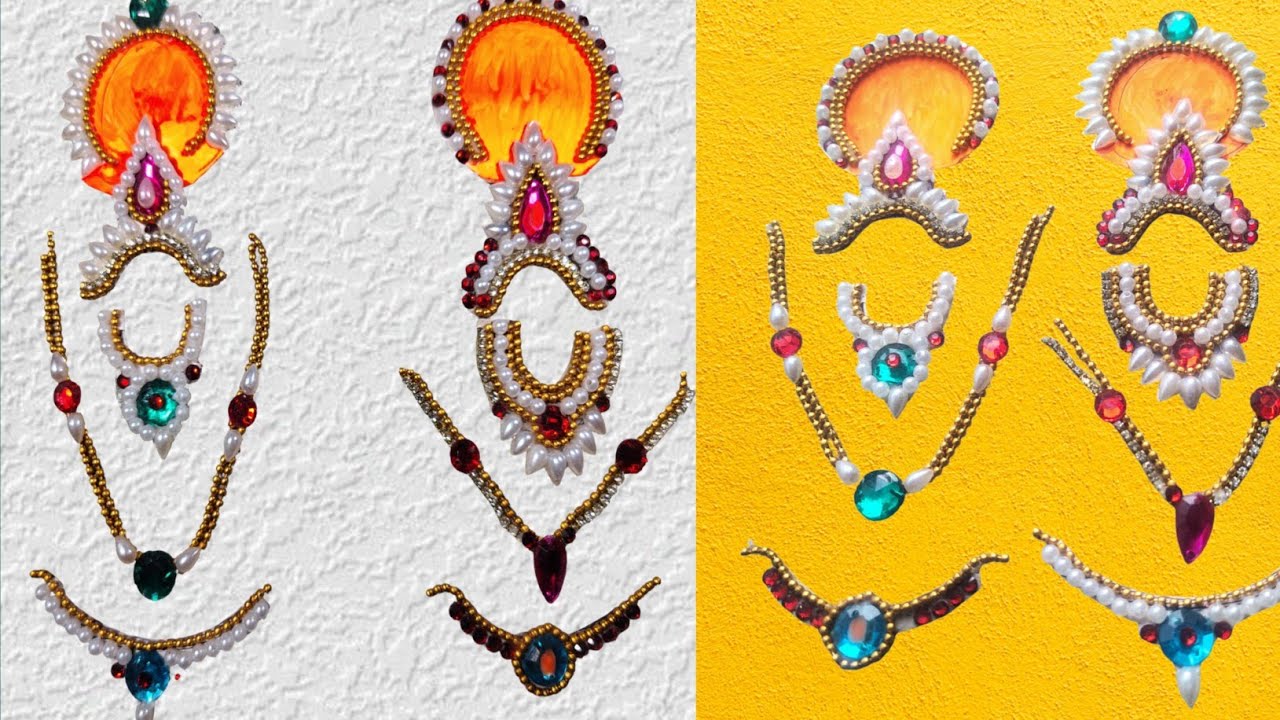 छोटा मूर्ति के लिए जेवरात कैसे बनाए/How make small murti jewellery at home // DIY