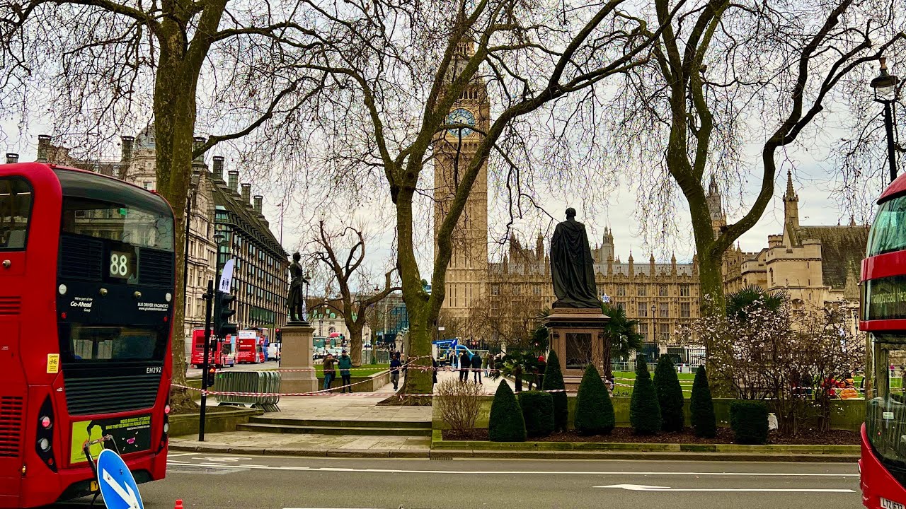 ✨☁️Morning Walk in London [4K] | Westminster • Millbank | Winter 2024/25