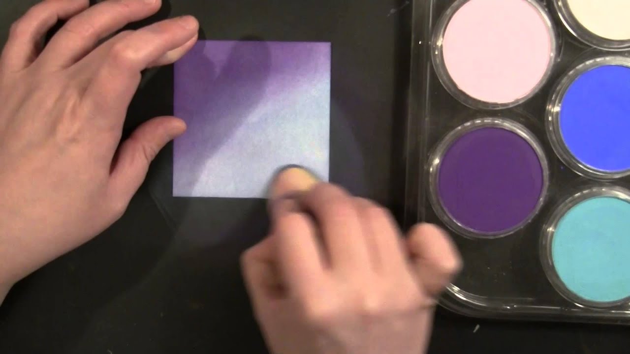 PB&J Penny Black and Jill Foster: Pan Pastels and Background Stamping