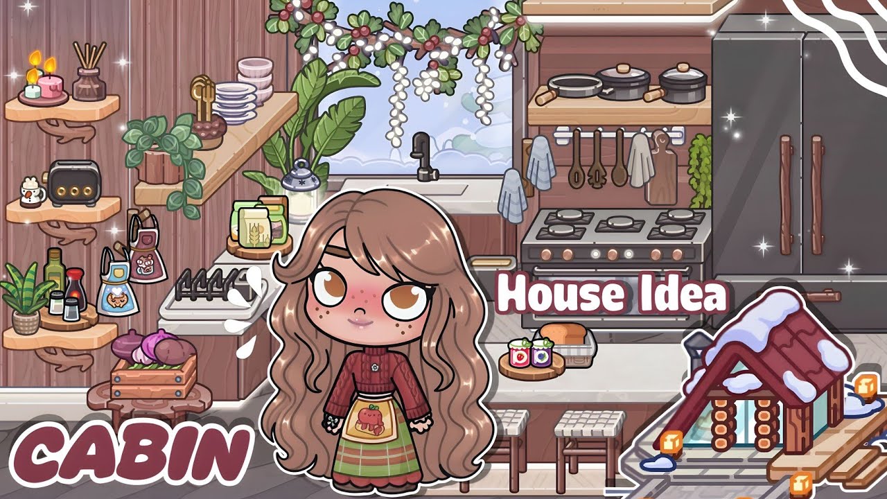 NEW UPDATE  * Cozy CABIN HOUSE DESIGN | CABIN FREE HOUSE DESIGN | AVATAR WORLD SNOWY MOUNTAIN ❄️🏔️