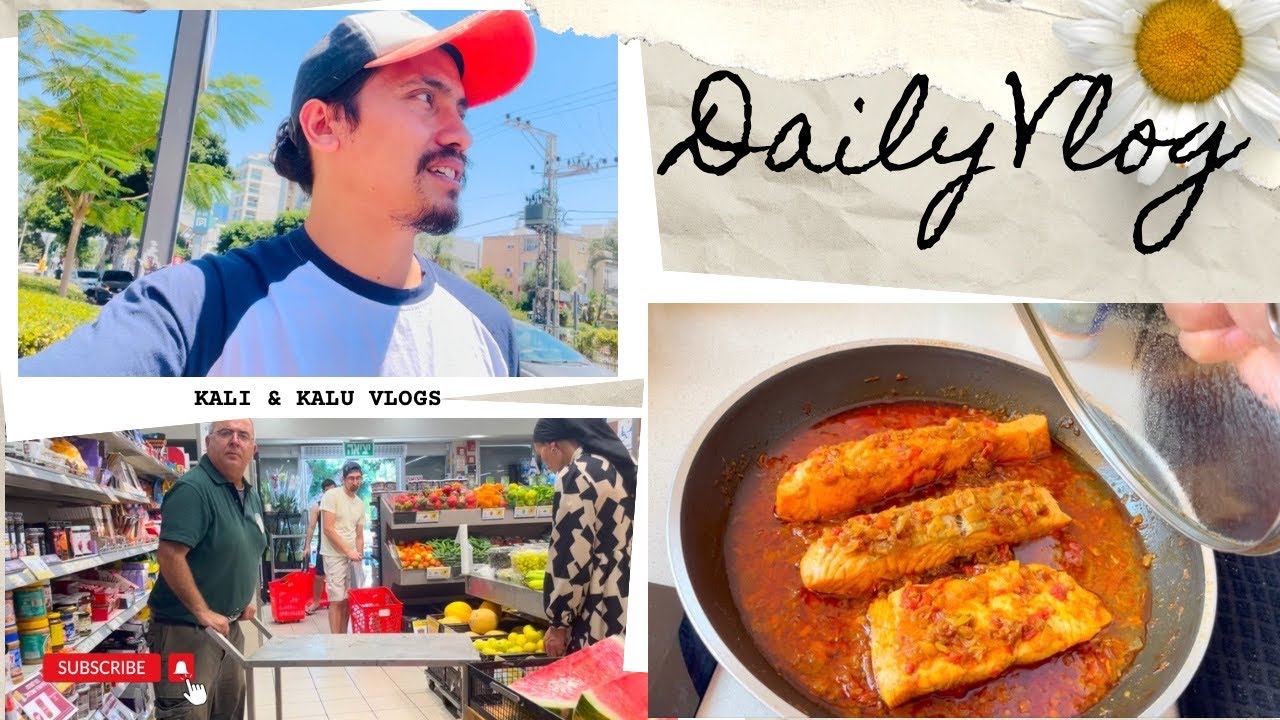 Caregiver life in Israel (Grocery shopping 🛒,Pharmacy and Cooking  Salmon 🍣 )