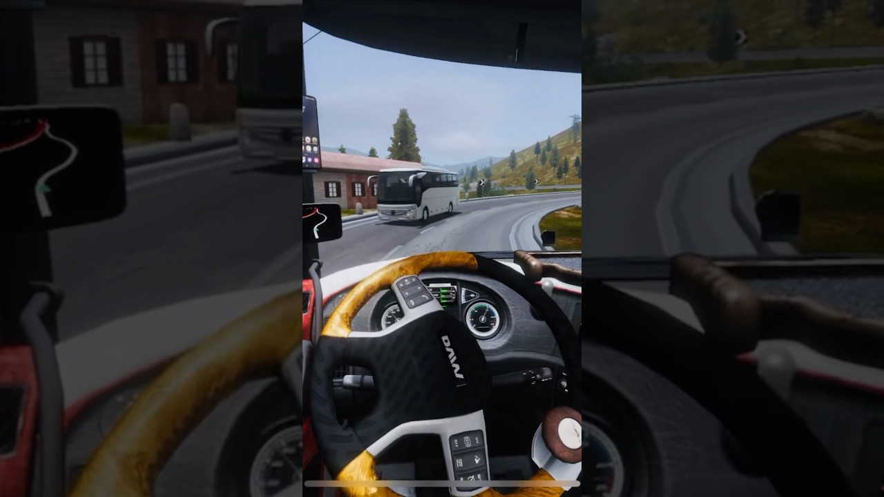 Truck drive in mountain road.