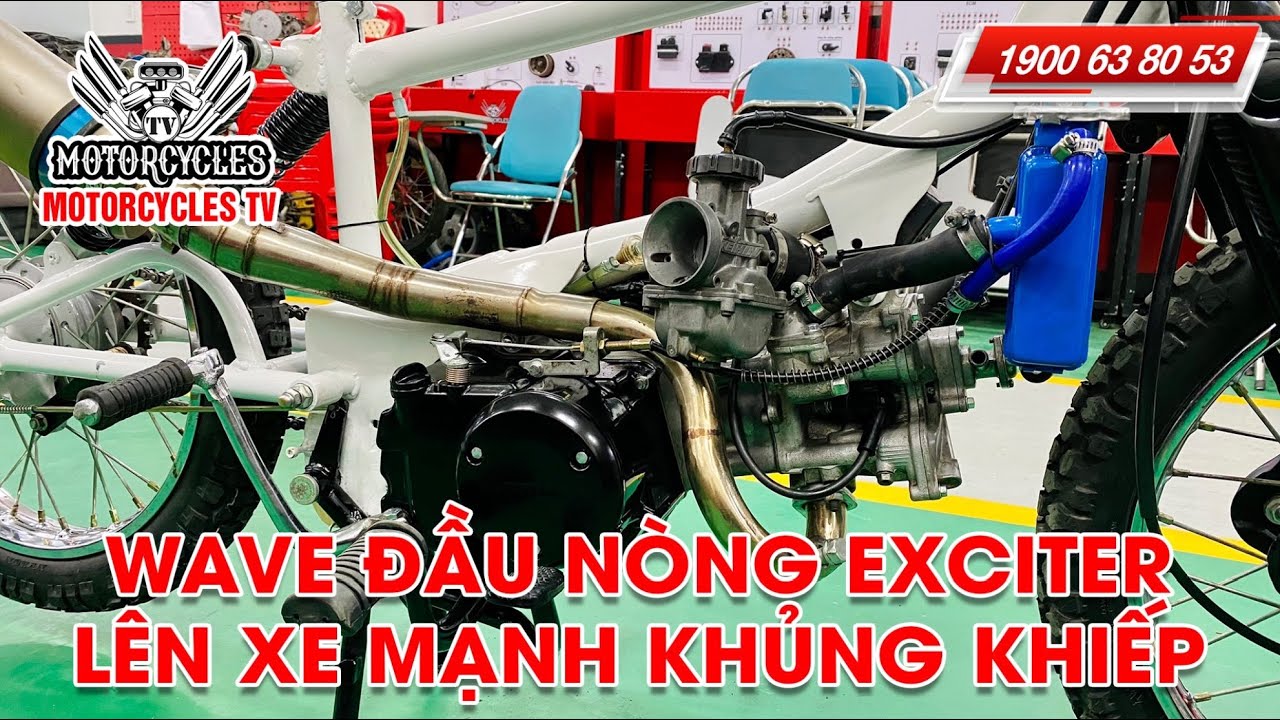 Video 617: Dạy Sửa Xe Wave Độ Đầu Exciter Lên Xe Để Dyno Đo Sức Mạnh Động Cơ | MotorcyclesTV