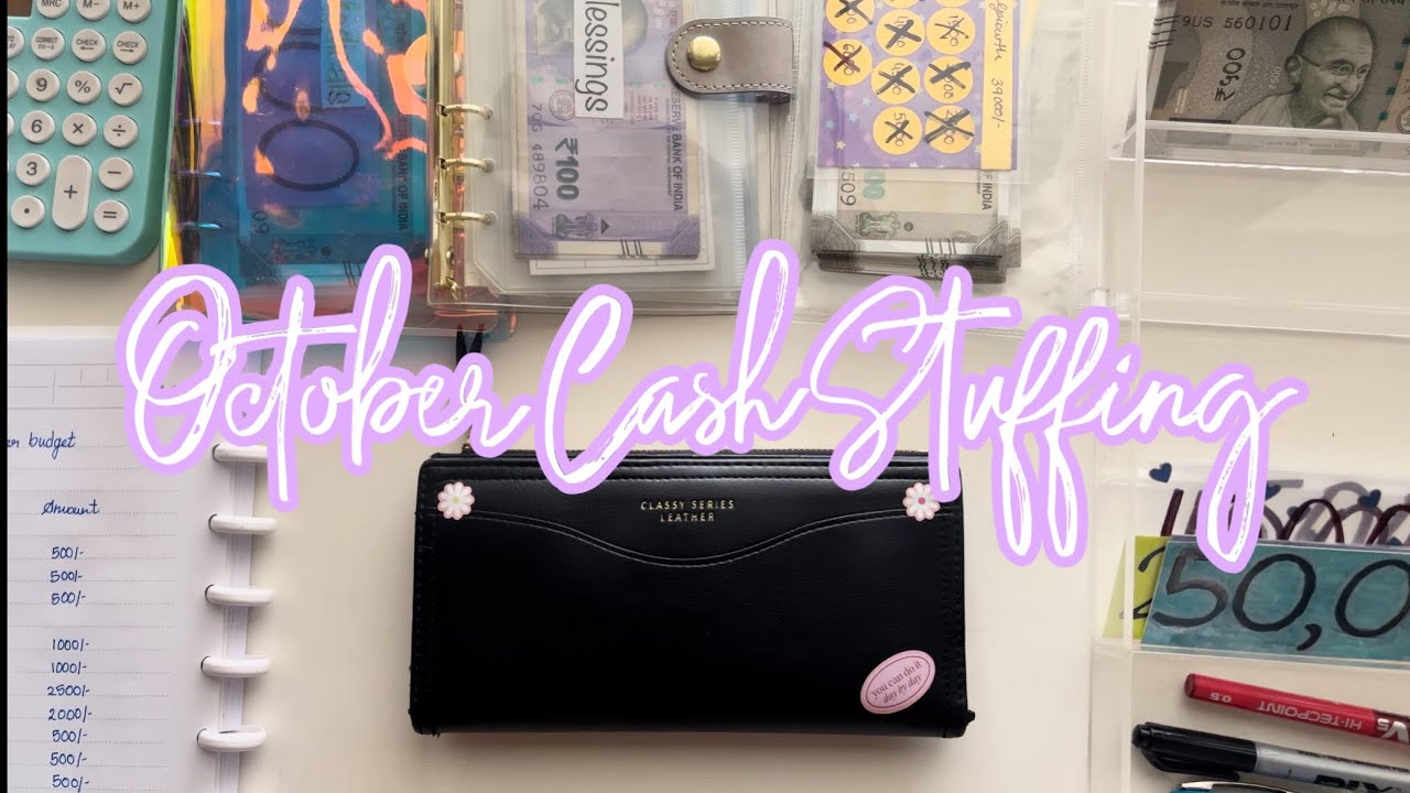 October Cash Stuffing saving challenge&rsquo;s completed!! Indian budget cash stuffing