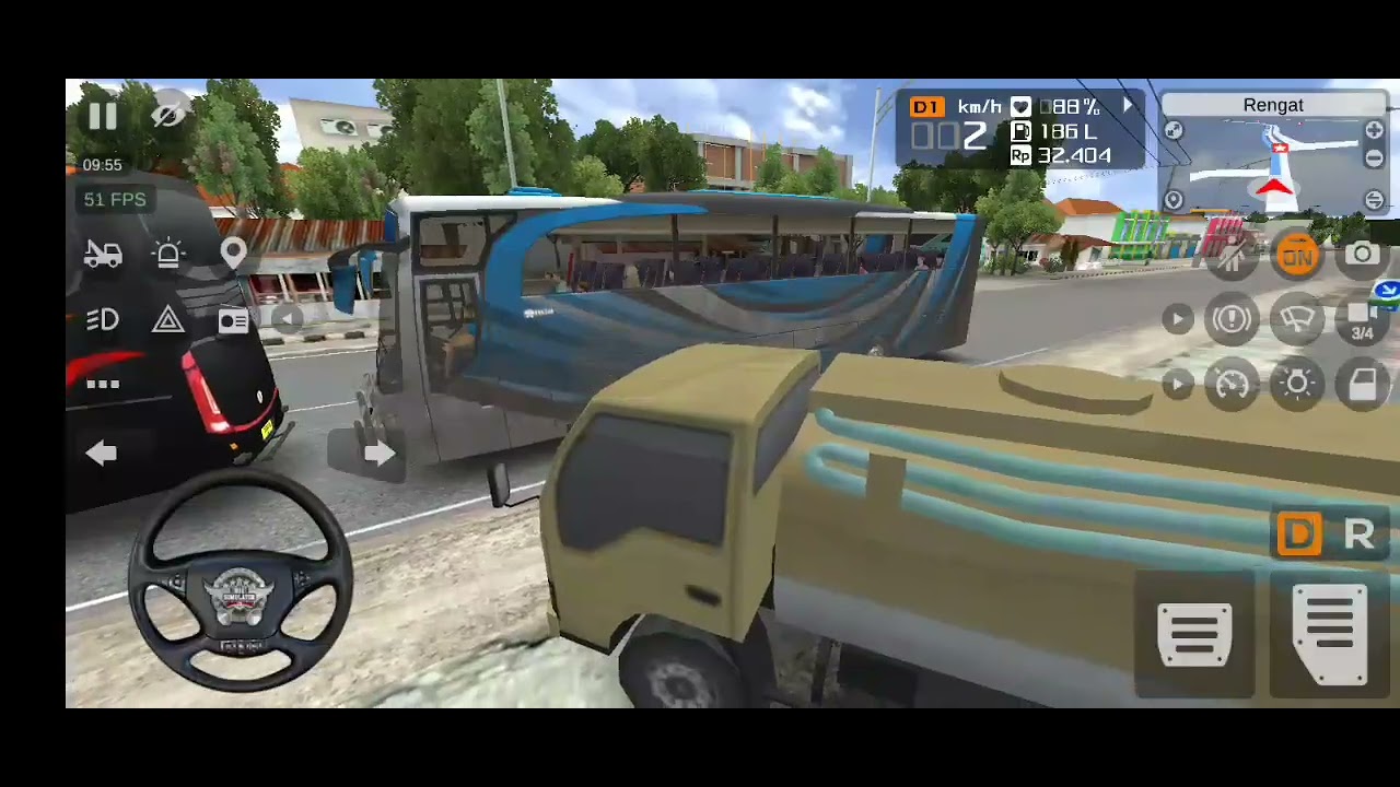 Transportó pasajeros desde penkabaru hasta jambo/bus simulator indonesia/#5