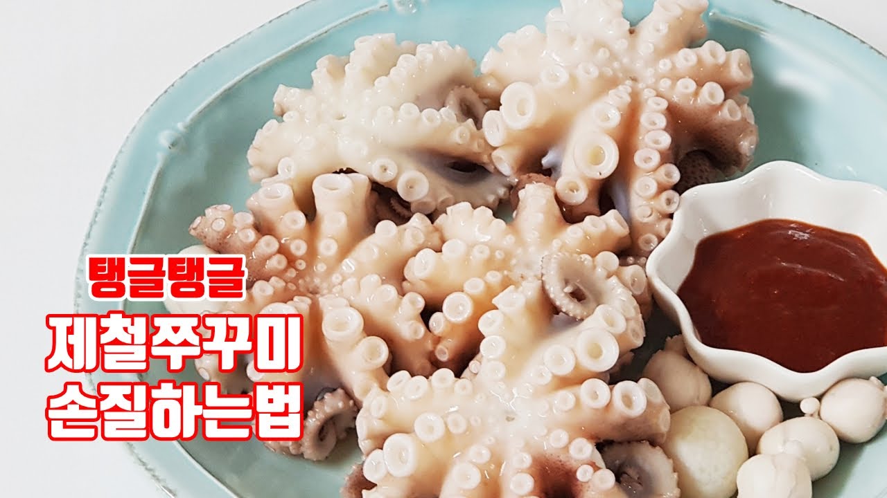 쭈꾸미 손질하는법  초보자도 완벽하게 가위와 밀가루를 준비해주세요