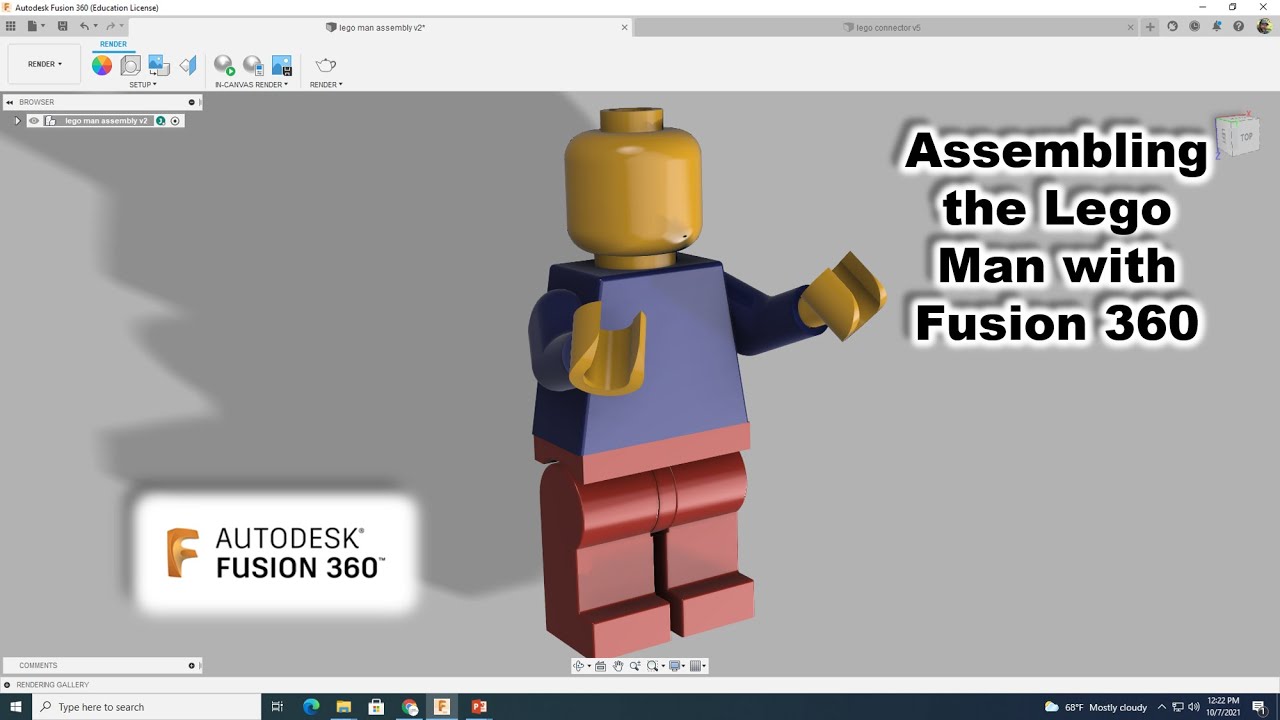Assembling the Lego Man with Fusion 360