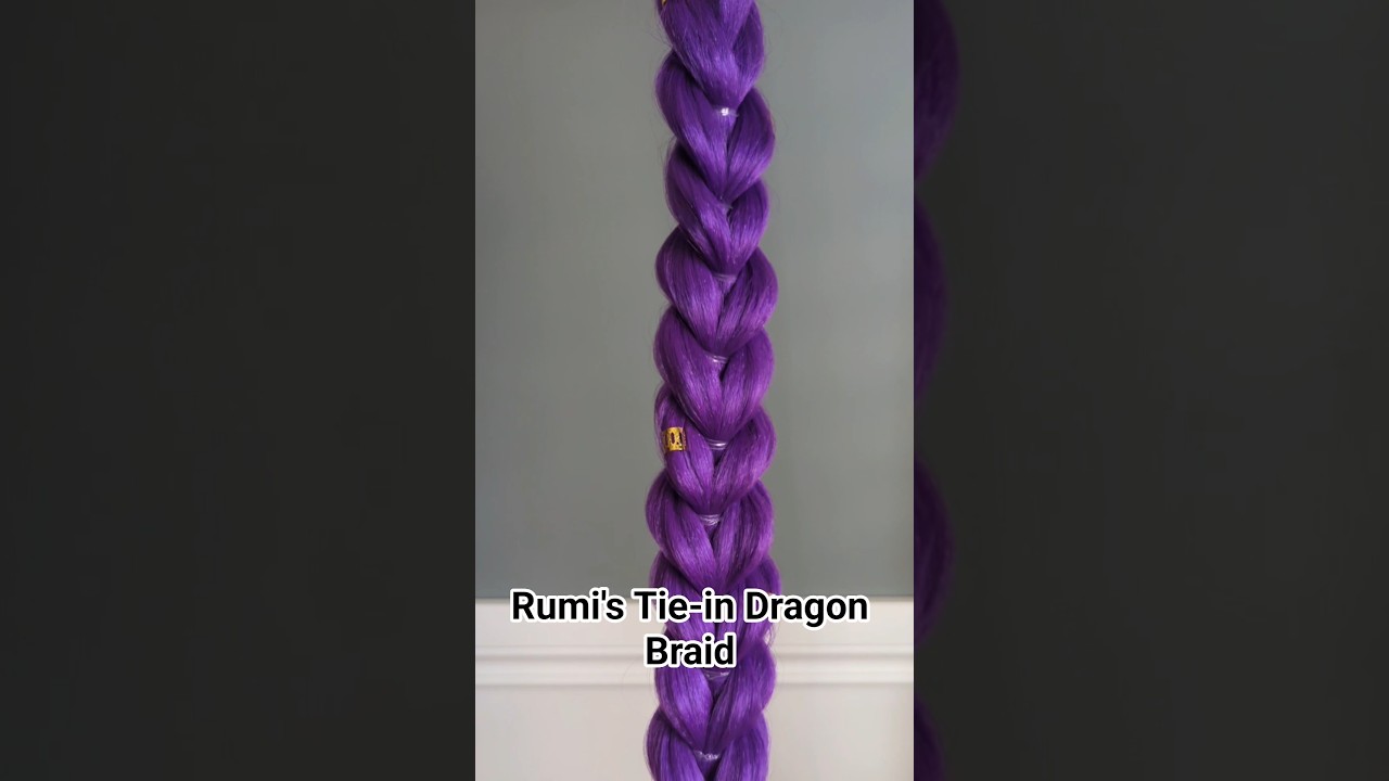 Rumi's Dragon Braid Tutorial - Tie-in Hair Extension using Braiding Hair #hairstyle #hairtutorial