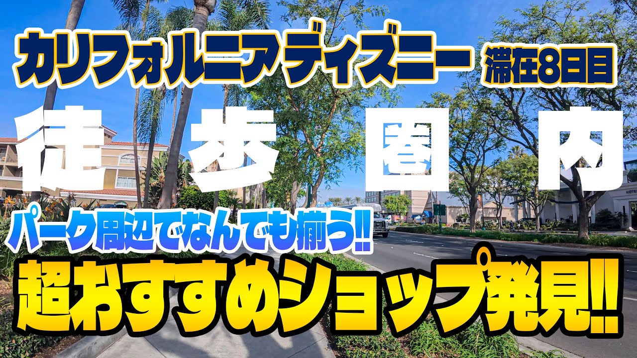 【滞在８日目】ホテル周辺散策!!  知ってると便利なお得で安いお店 / カリフォルニア ディズニーランド・リゾート