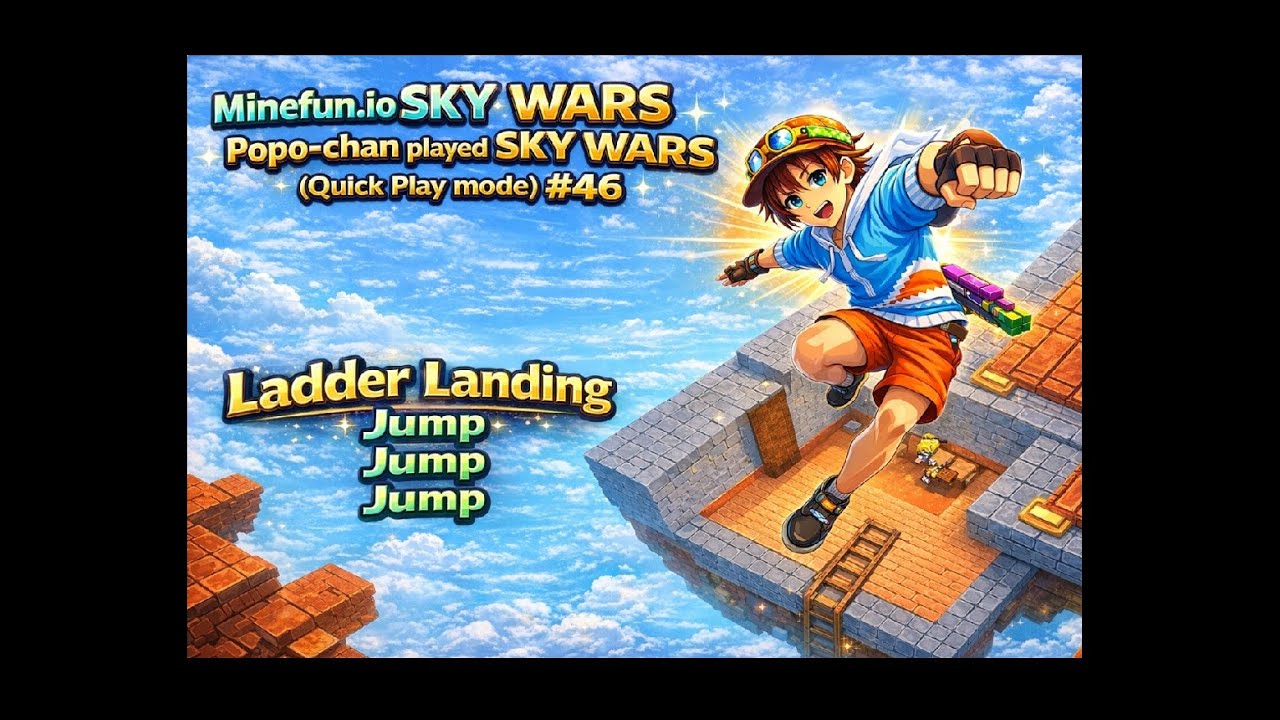Minefun.io SKY WARS Popo-chan played SKY WARS (Quick Play mode) #46 ポポちゃんスカイウォーズを凸!! #46