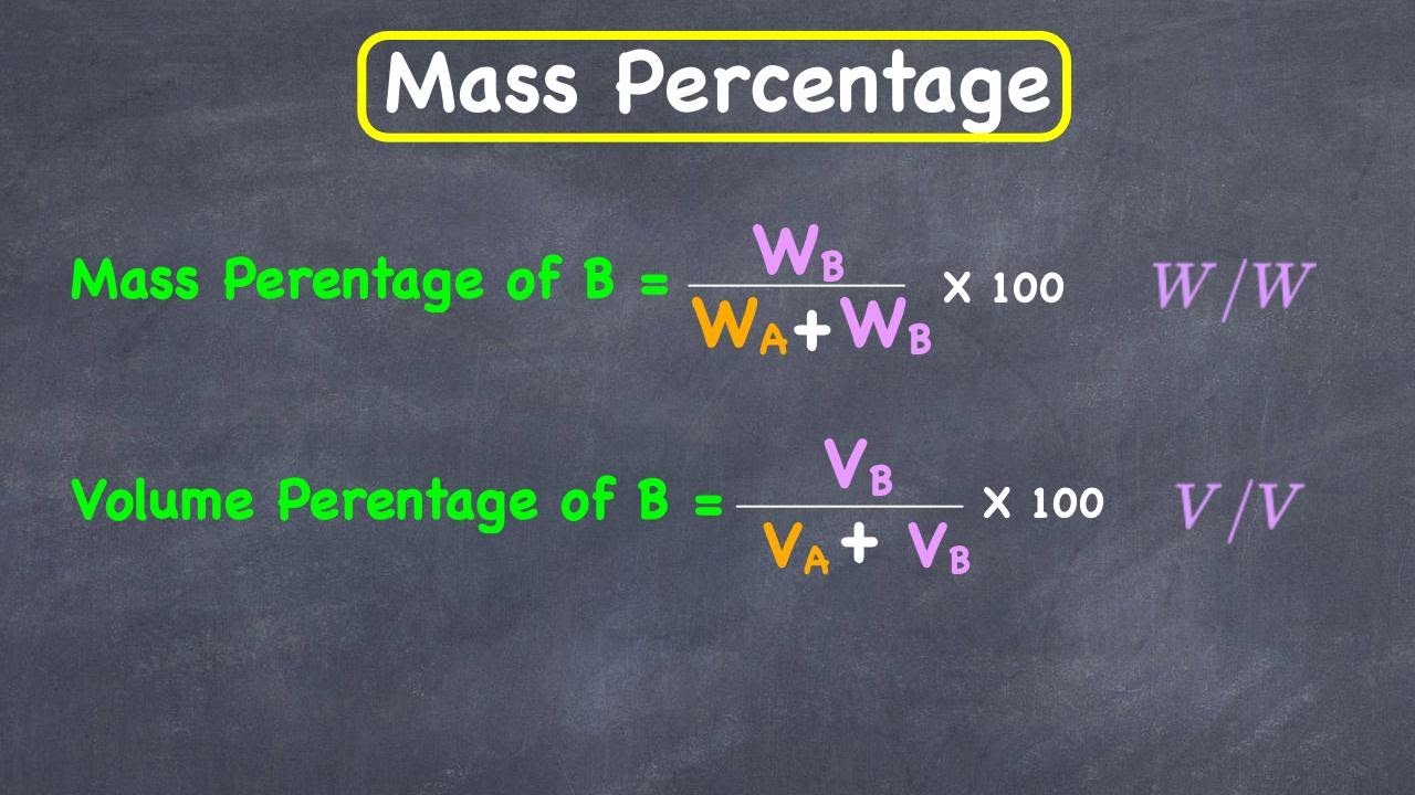 How to solve percent by mass and percent by volume