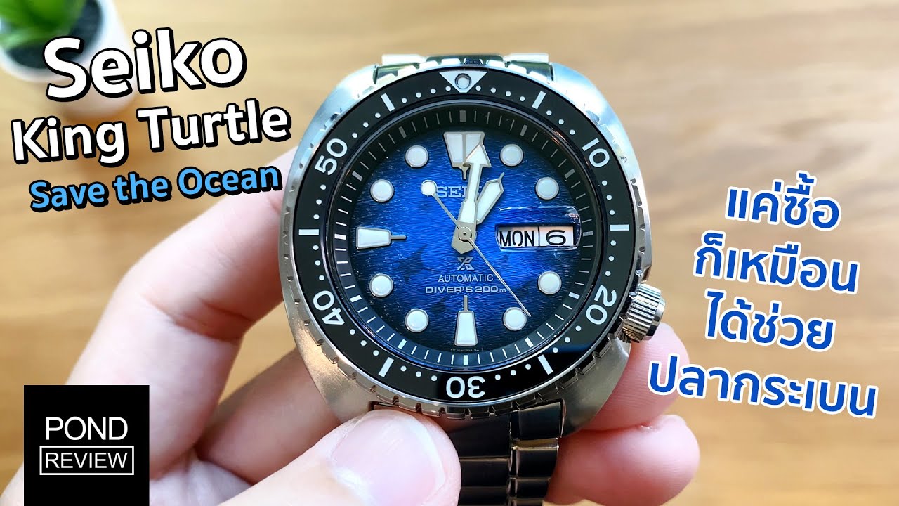 เมื่อเต่าอยากช่วยปลากระเบน! Seiko King Turtle Save the Ocean SRPE39K1 - Pond Review