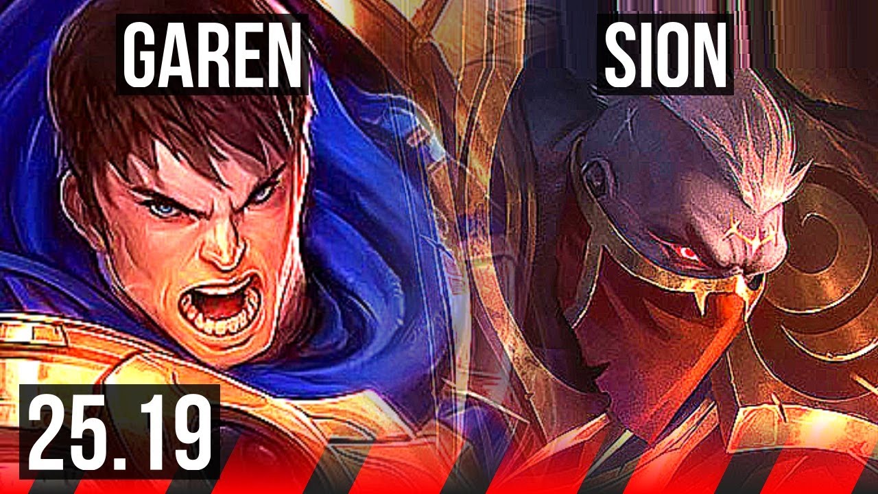 GAREN vs SION (TOP) | 19/0/5, Quadra, 72% winrate, Legendary, 48k DMG | EUW Master | 25.19