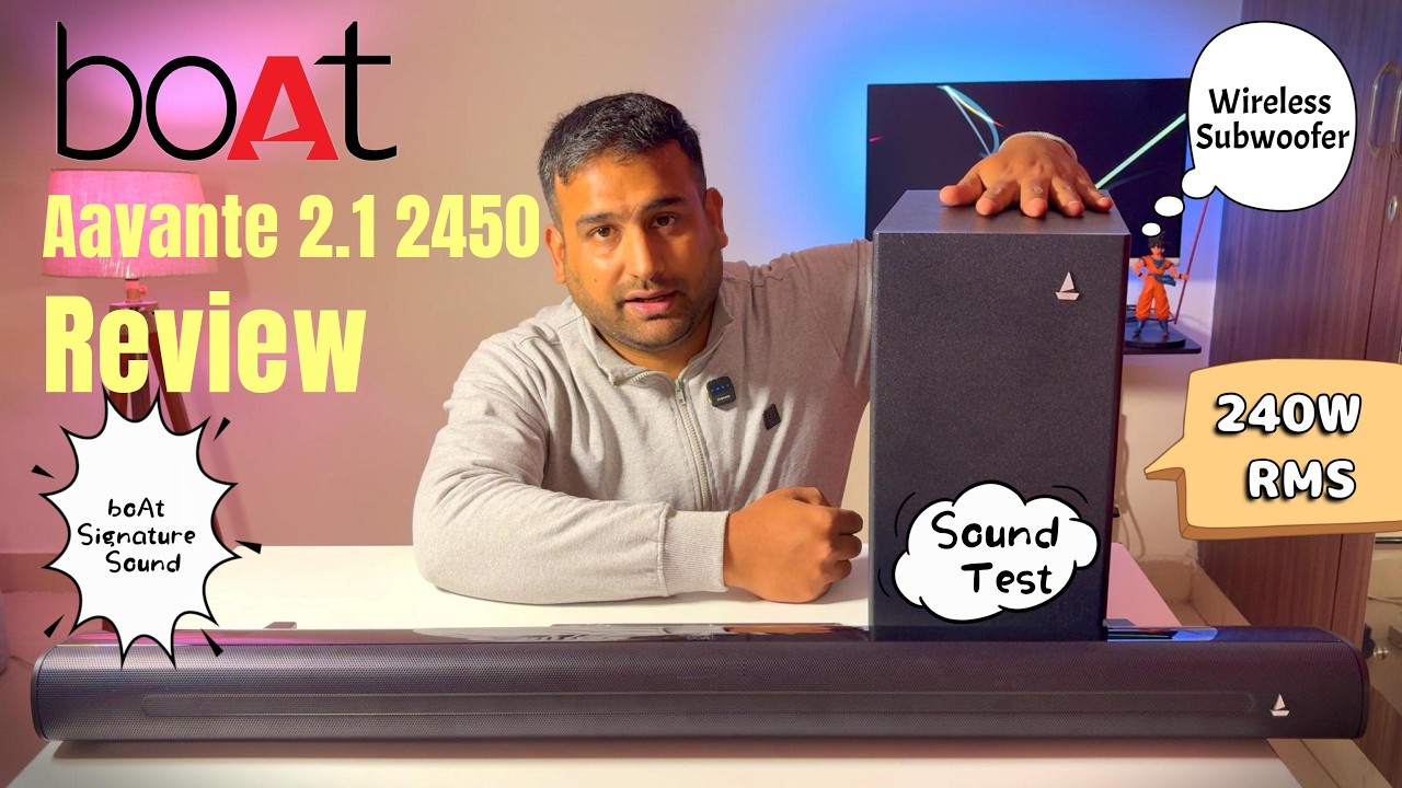 boAt Aavante 2.1 2450 Soundbar ⚡ REVIEW 🔥 Wireless Subwoofer | 240W Quad Drivers 🔊