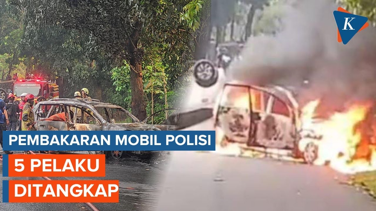 Lima Pelaku Pembakaran Mobil Polisi di Depok Ditangkap