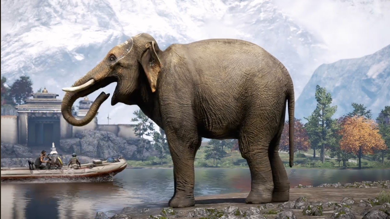 Un elefante en Far Cry 4