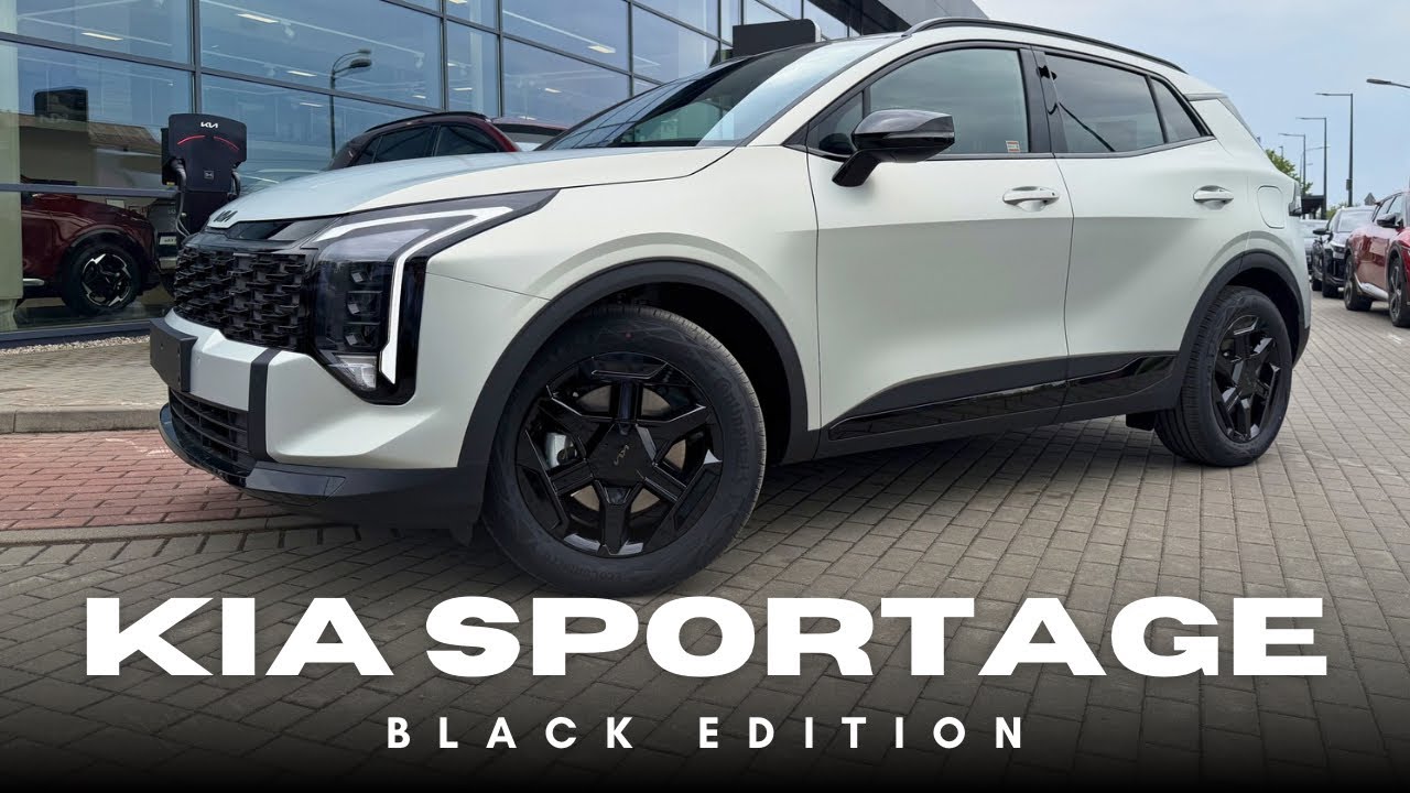New Kia Sportage [1.6 T-GDI 239KM 6AT AWD HEV] Black Edition | Ivory Silver Matte (IS4)(PL / ENG 4K)