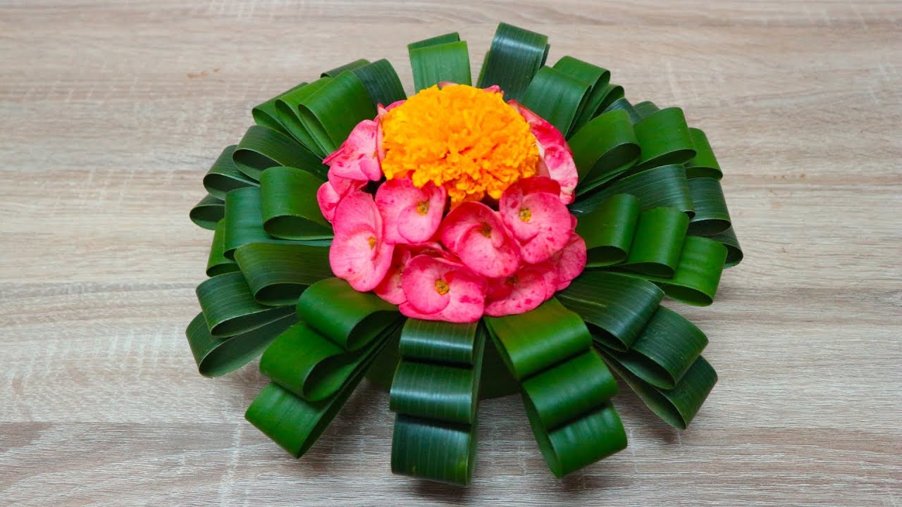EP.100 |กระทงใบมะพร้าวและใบวาสนา แบบง่ายๆ   45 | ทำกระทง |7Orn DIY