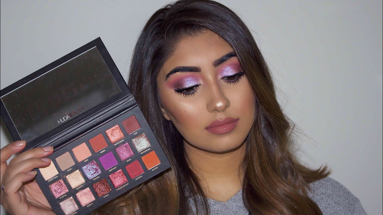 HUDA BEAUTY DESERT DUSK PALETTE REVIEW + TUTORIAL | Sukhman Kaur