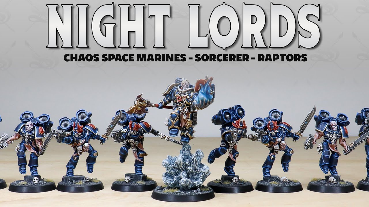 WARHAMMER 40K Night Lords Raptors Miniature Painting Showcase