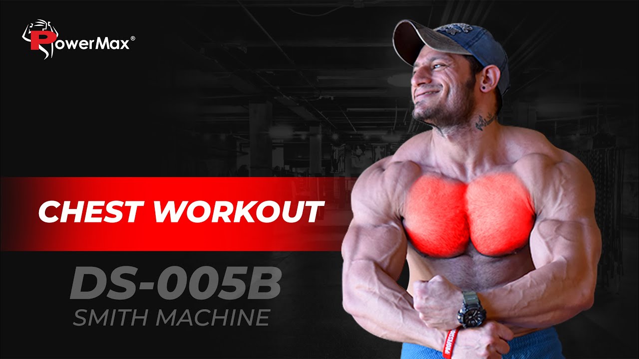 Chest Workout With Manoj Patil On PowerMax DS-005B Smith Machine #powermax #ifbb #ifbbpromanojpatil