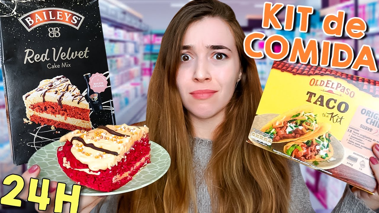 🧁24 horas comiendo con KITS de COMIDA PREPARADA| Atrapatusue&ntilde;o