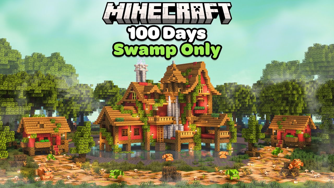 Я провел 100 дней в болотном мире Minecraft