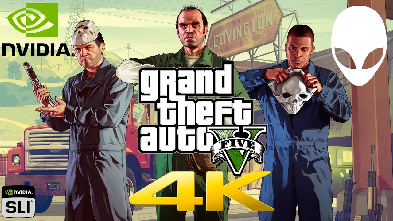 Alienware Area 51 GTA V 4K Gameplay - 60 FPS - GTX980 SLI