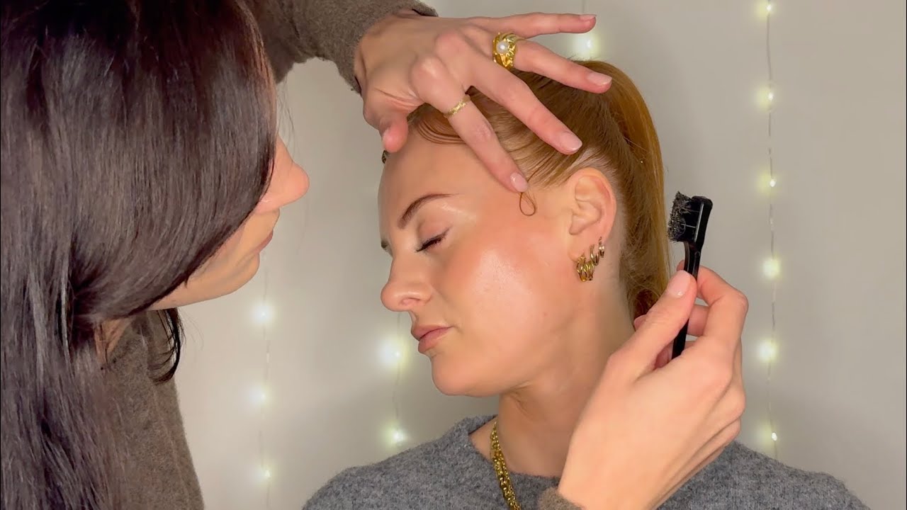 ASMR Slick Hair Styling On My Sister - Edges, Brushing, Real Person, Soft Spoken, Micro Attention