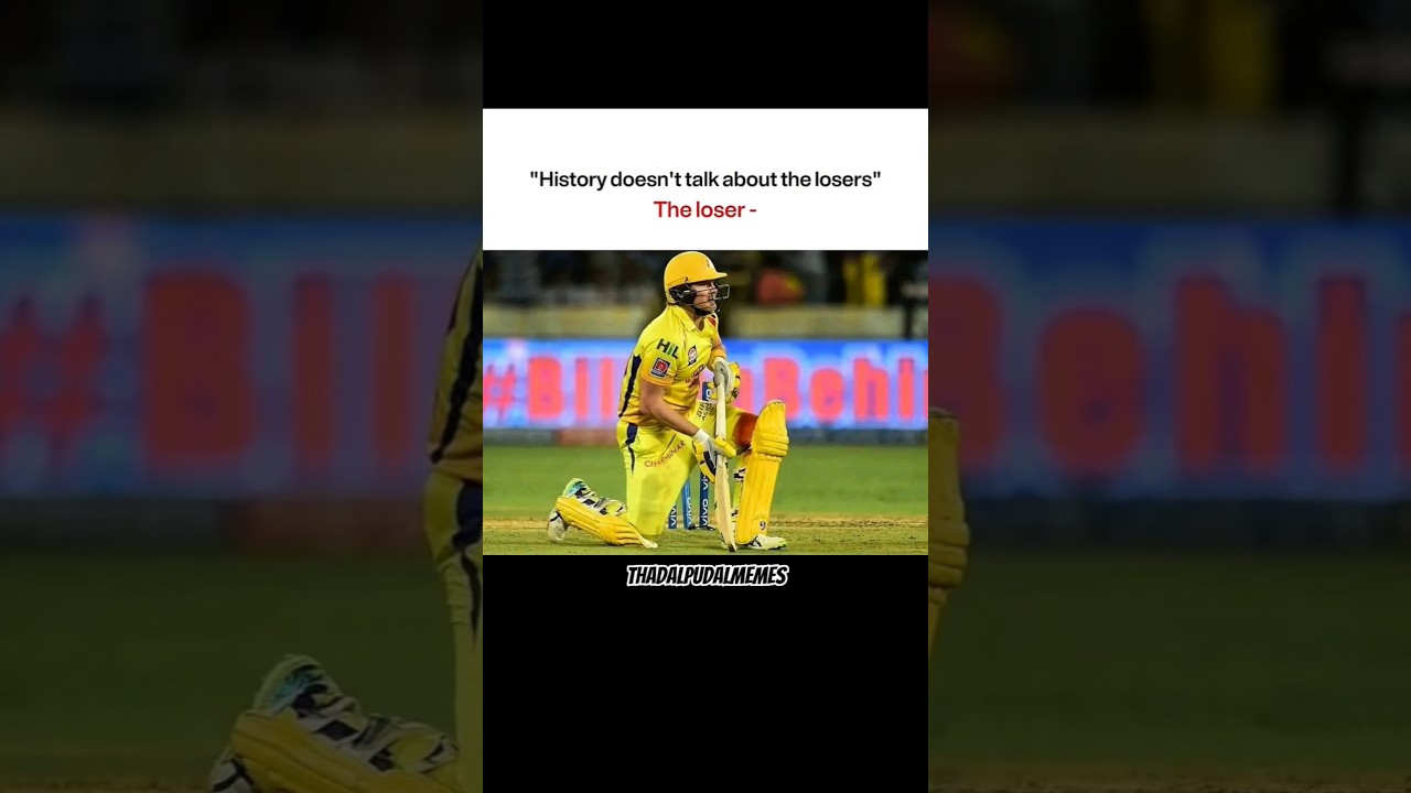 History doesn't talk about the losers 🥲 Meanwhile : Shane Watson 🥹💛💯 