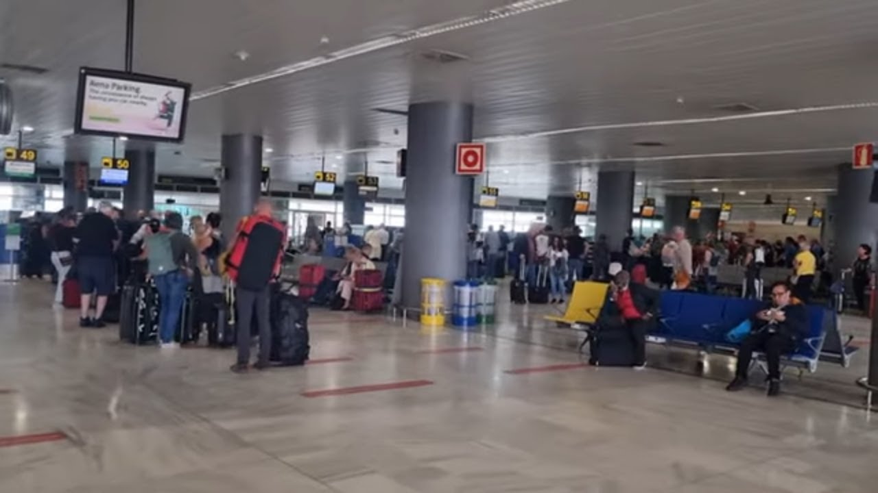 SPAIN Canary Islands- Fuerteventura Airport Before Security.....