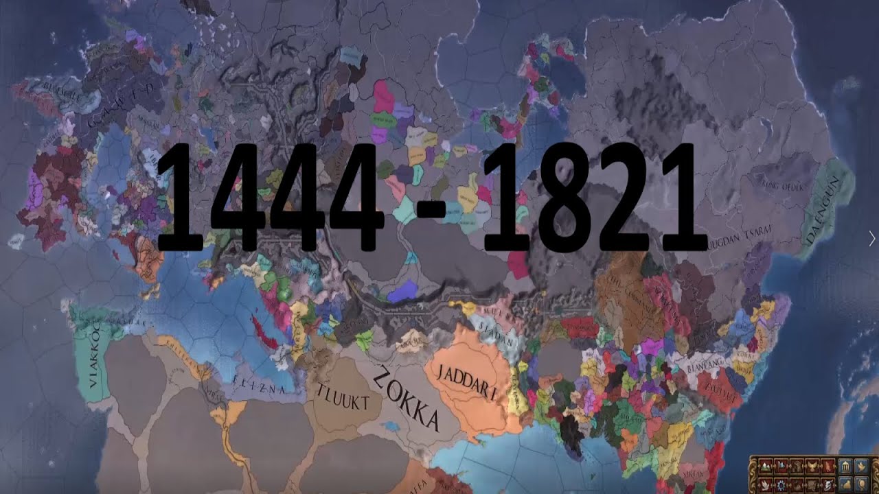 Eu4 Anbennar Ai only Timelapse 1444-1821
