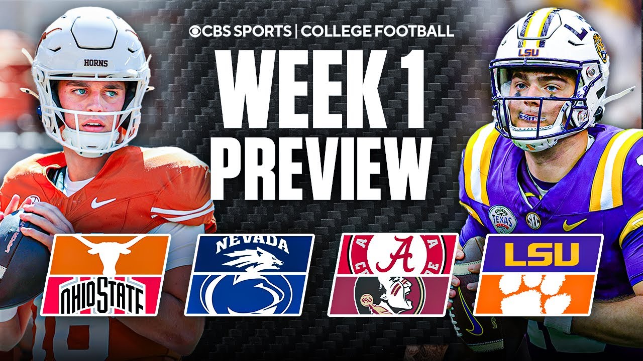 College Football Week 1 Preview: Texas-Ohio State, LSU-Clemson, & Bama-FSU Headline | Best Bets 🏈