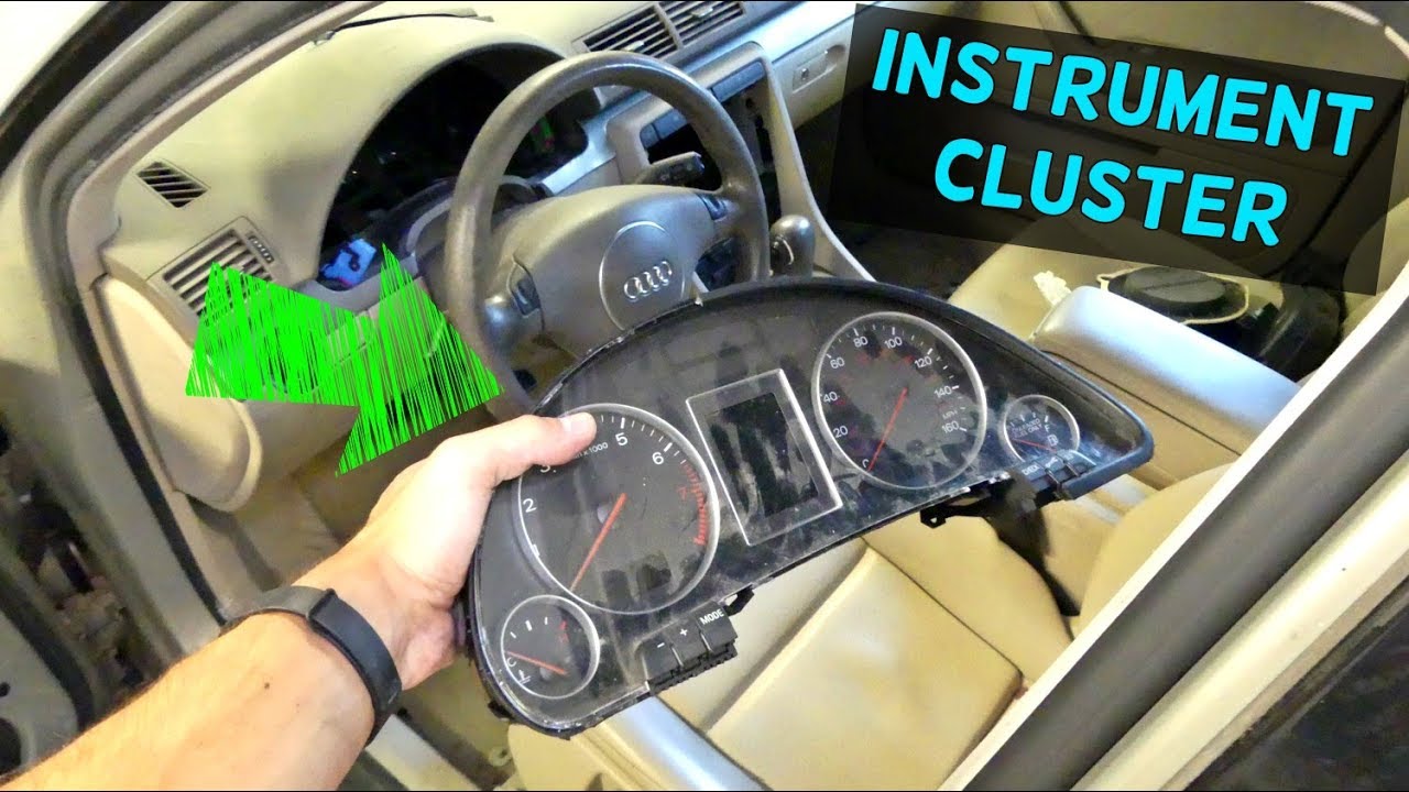 AUDI A4 B6 INSTRUMENT CLUSTER REMOVAL REPLACEMENT