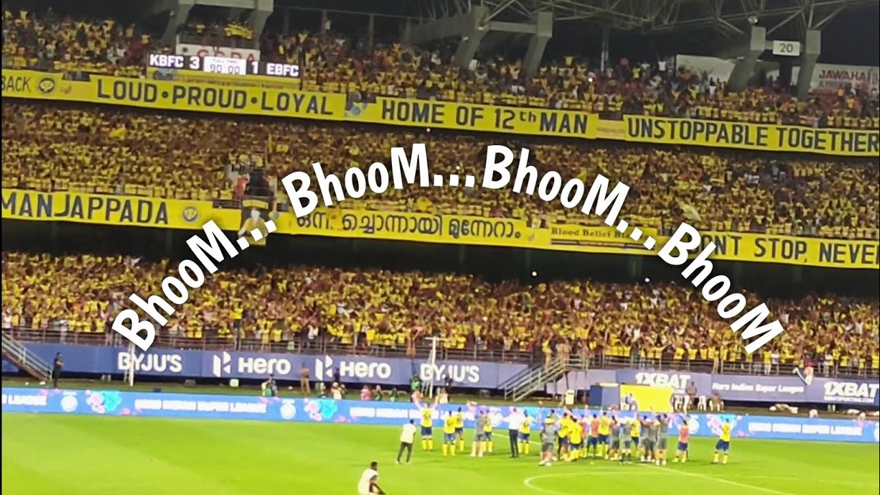 Kerala Blasters Viking Thunder Clap Against East Bengal FC, ISL Season9 2022 At Kochi
