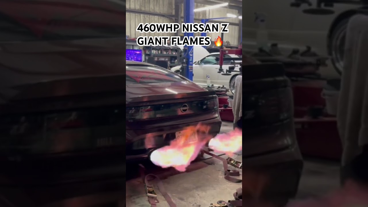 Nissan Z bolt ons + ECUTEK 460whp/450wtq with giant flame map 😂 