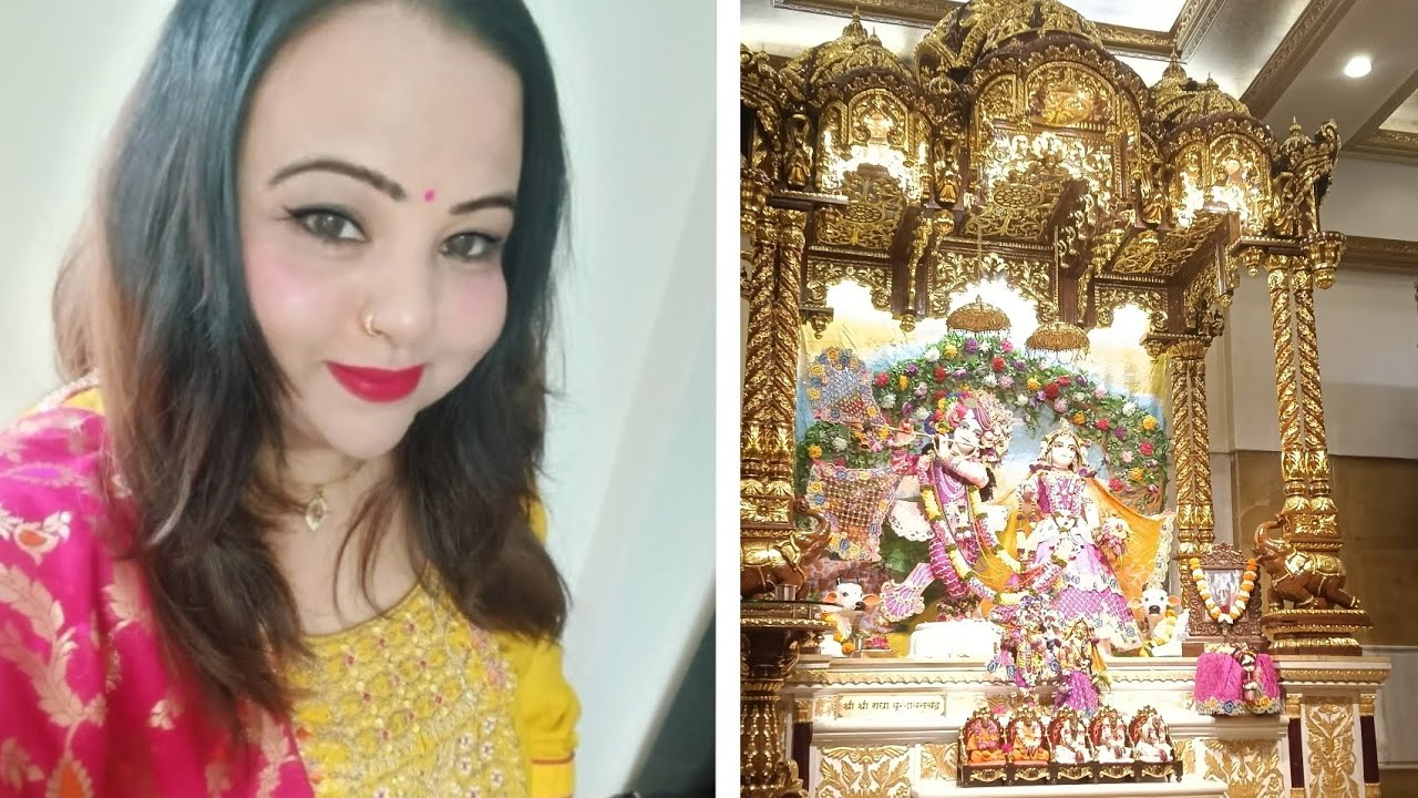 Hum sab gaye iskon temple radhe radhe 🙏🙏